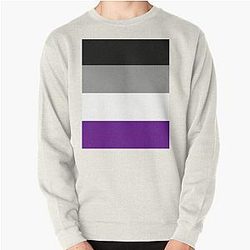 Asexual Flag Sweatshirts - Asexual Flag Pullover Sweatshirt | The Pride Merch WP0503