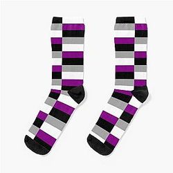 Asexual Flag 靴下 - Asexual/エース プライド フラグ 靴下 | The Pride マーチWP0503