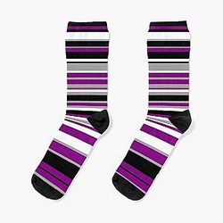 Asexual Flag 靴下 - Asexual Pride フラグ カラーソックス | The Pride マーチWP0503