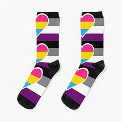 Asexual Flag 靴下 - Asexual Panromantic Flag 靴下 | The Pride マーチWP0503
