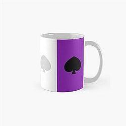 Asexual Flag Mugs - ASEXUAL FLAG ASEXUAL ACE OF SPADES ASEXUAL T-SHIRT Classic Mug | The Pride Merch WP0503