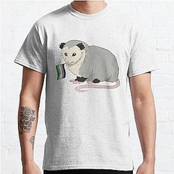 アロマナイトTシャツ - アロマナイトプライドフラッグOpossumクラシックTシャツ お問い合わせ The Pride マーチWP0503