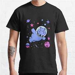 Omnisexual T-Shirts - Omnisexual Hippo In Space Omnisexual Pride Classic T-Shirt | The Pride Merch WP0503