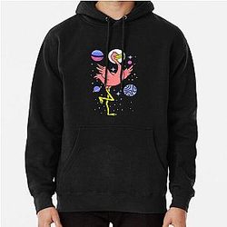 Omnisexual Hoodies - Omnisexual Flamingo In Space Omnisexual Pride Pullover Hoodie | The Pride Merch WP0503