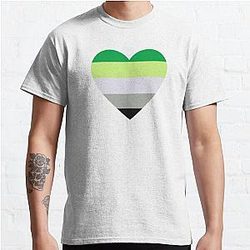 アロマナイトTシャツ - アロマナイトハートフラッグクラシックTシャツ | The Pride マーチWP0503