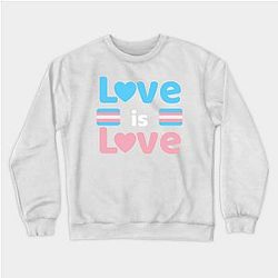 Trans Flag Sweatshirts - Love is Love Trans Pride Flag Sweatshirt | The Pride Merch WP0503