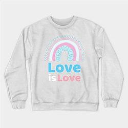 Trans Flag Sweatshirts - Love is Love Trans Pride Flag Sweatshirt | The Pride Merch WP0503