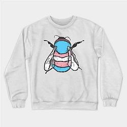 Trans Flag Sweatshirts - Transgender Bee Sweatshirt | The Pride Merch WP0503