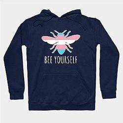 トランスフラグパーカー - Bee Yourself - トランスプライドパーカーTP1208 | The Pride マーチWP0503