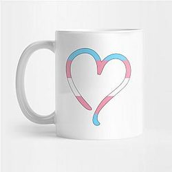 Trans Flag Mugs - トランスジェンダーフラッグハートマグカップTP1208 | The Pride マーチWP0503