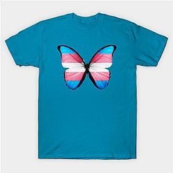 Trans Flag T-Shirts - Pride Butterfly T-shirt | The Pride Merch WP0503