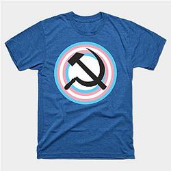 トランスフラグTシャツ - トランスプライドコミュニストTシャツ お問い合わせ The Pride マーチWP0503