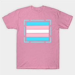 トランスフラグTシャツ - トランスフラグ - グローイング - wtframeコミック Tシャツ | The Pride マーチWP0503