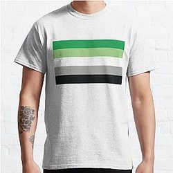 Aromantic T-Shirts - Aromantic Pride Flag Classic T-Shirt | The Pride Merch WP0503