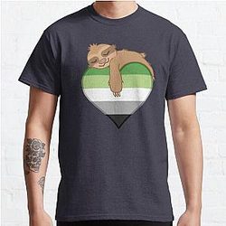 アロマナイトTシャツ - アロマナイトプライドフラッグスロットクラシックTシャツ | The Pride マーチWP0503