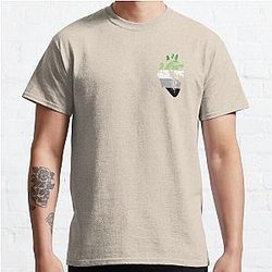 Aromantic T-Shirts - Aromantic Pride Heart (version 3) Classic T-Shirt | The Pride Merch WP0503