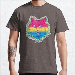 LGBTの特長 プライド猫 - パンフラッグクラシックTシャツフラッグシップ | The Pride マーチWP0503