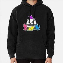 Pansexual Pride Flag Lgbt Pan Cute Cat Pullover Hoodie Flagship | The Pride Merch WP0503