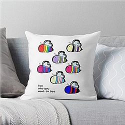 LGBT Pride Bee Swarm Throw Pillow Flagship | The Pride Merch WP0503
