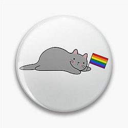 Cat with a Rainbow Pride Flag Pin Flagship | The Pride Merch WP0503