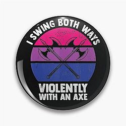 私は両方をスイング 方法 暴力的 と An Axe バイセクシャル LGBT プライドピンフラッグシップ お問い合わせ The Pride マーチWP0503