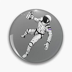 Subtle Asexual Pride Astronaut Space Ace LGBTQ+ Pin Flagship | The Pride Merch WP0503