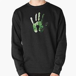 Aromantic Sweatshirts - Aro Pride Handprint Pullover Sweatshirt | The Pride Merch WP0503
