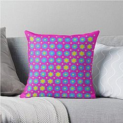Pansexual Pride Twisting Light Hexagons Grid Throw Pillow Flagship | The Pride Merch WP0503