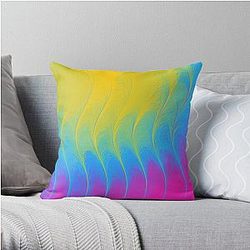 パンセクシャル プライド Streaked ペイント Gradient Throw 枕 フラッグシップ | The Pride マーチWP0503