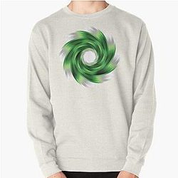 Aromantic Sweatshirts - Aromantic Pride Whirling Vortex (On White) Pullover Sweatshirt | The Pride Merch WP0503
