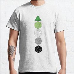 Aromantic T-Shirts - Aromantic Platonic Solids (plain) Classic T-Shirt | The Pride Merch WP0503
