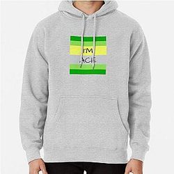 Aromantic Hoodies - AROMANTIC FLAG I'M ACE ASEXUAL T-SHIRT Pullover Hoodie | The Pride Merch WP0503