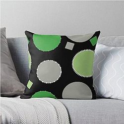 Aromantic Pillows - Aro Pride Outlined Circles Pattern Throw Pillow | The Pride Merch WP0503