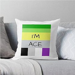 芳香枕 - AROMANTIC FLAG ASEXUAL FLAG I'M ACE ASEXUAL T-SHIRT スローピロー | The Pride マーチWP0503