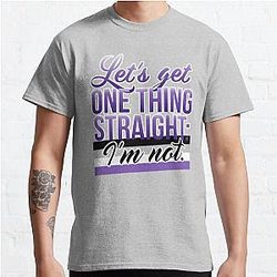 Asexual Flag T-Shirts - Let's Get One Thing Straight: I'm Not • Asexual Version • LGBTQ* Classic T-Shirt | The Pride Merch WP0503