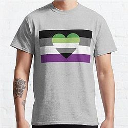 Asexual Flag Tシャツ - Asexual Aromantic Flag クラシック Tシャツ | The Pride マーチWP0503