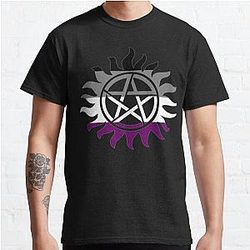 アセクシャルフラッグTシャツ、LBGTの旗 - アセクシャルSPNプライドクラシックTシャツ | The Pride マーチWP0503