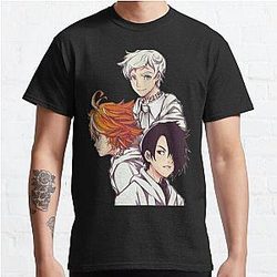 The Promised Neverland T-Shirts - The Promised Neverland Cute Ray Emma and Norman  Classic T-Shirt RB0309