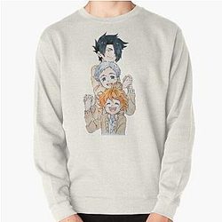 The Promised Neverland Sweatshirts - Cute Ray Emma and Norman  Pullover Sweatshirt RB0309