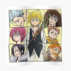 The Seven Deadly Sins Posters - The Seven Deadly Sins - Nanatsu No Taizai Poster RB1606