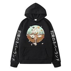 Anime The Promised Neverland - Long Sleeve Hoodie Manga Printed Streetswear Hoodies