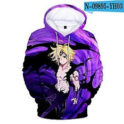 The Seven Deadly Sins Hoodie - Cosplay 3D Japan Anime Pullovers Fashionable Hoodie