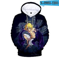 The Seven Deadly Sins Hoodie - Cosplay 3D Japan Anime Pullovers Hoodie