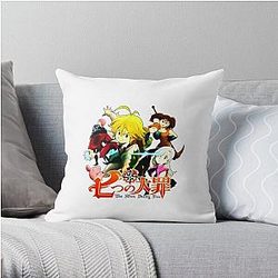 The Seven Deadly Sins Pillows - Anime logo Throw Pillow RB1606