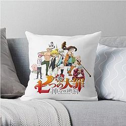 The Seven Deadly Sins Pillows - The Seven Deadly Sins logo Throw Pillow RB1606