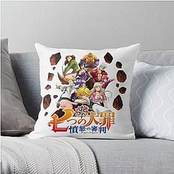 The Seven Deadly Sins Pillows - Dragon's Judgement logo Throw Pillow RB1606
