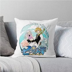 The Seven Deadly Sins Pillows - The Seven Deadly Sins - logo Throw Pillow RB1606