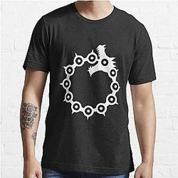 The Seven Deadly Sins T-Shirts - The Dragon Sin of Wrath (White) Essential T-Shirt RB1606