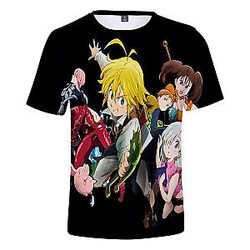 The Seven Deadly Sins T-shirt - Printed T-shirt Streetwear Tops