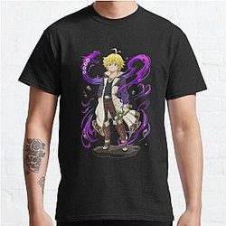 The Seven Deadly Sins T-Shirts - Meliodas purple shirt Classic T-Shirt RB1606